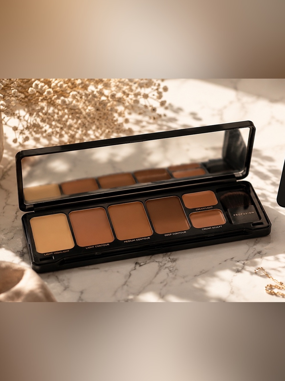 Profusion Cosmetics Contour Palette with Brush - Multi-Shade